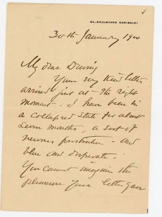 Three Letters to Thomas Dewing, 1902-1910.