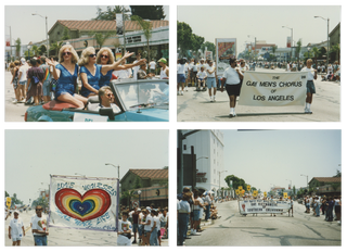 Photo Album of the 1985 Pride Parade in West Hollywood.