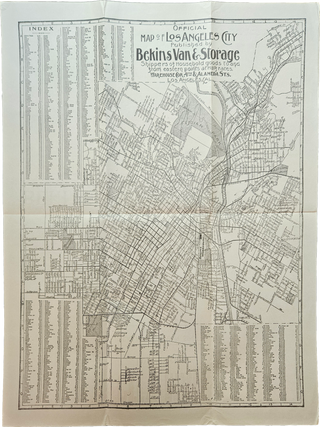 Item #List3117 The Latest City Map of Los Angeles, Cal. / Earth’s Garden Spot / Population...