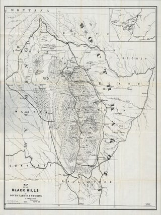 Item #List3137 Map of the Black Hills of South Dakota and Wyoming with Full Descriptions of...