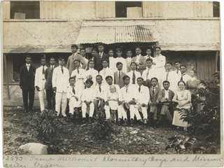 Item #List3148 Photograph of Students at the Methodist Mission in Vigan, Ilocos Sur, The...