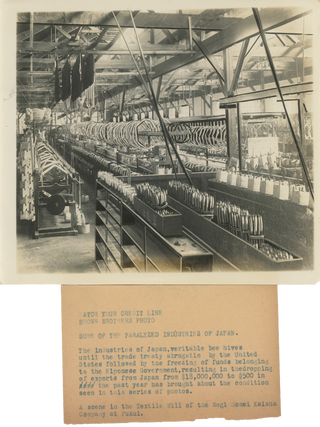 Press Photos of “The Paralyzed Industries of Japan” after the US and UK Froze Its Assets, 1941.