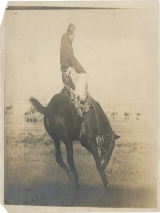 Item #List3160 Burt C. Buffum’s Photograph of Guy Holt Riding “Steamboat,” September...