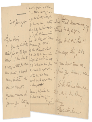 Three Letters from Frederick MacMonnies to Thomas Dewing Concerning Sculpting the Players’ Club’s Edwin Booth Monument.