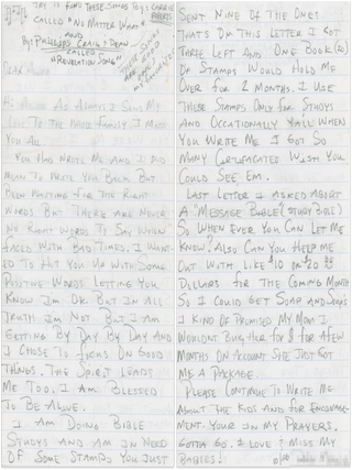 Collection of Letters Sent from California Prisons, 2006–2015, Including Inmates’ Art and Descriptions of the Inmate Firefighting System.