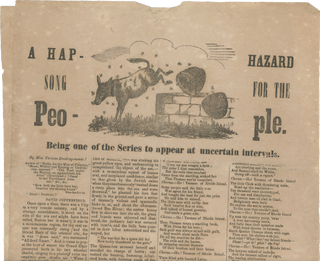 Item #List3242 A HAP-HAZARD SONG FOR THE Peo-Ple. Rhode Island – Legal History –...