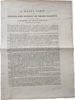 Item #List3302 A Brief View of the Nature and Effects of Negro Slavery, As It Exists in the...