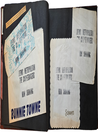 Scrapbook Documenting an Unconventional Marketing Campaign for The Carpetbaggers (1964) at Loew’s Metropolitan Theatre in Downtown Brooklyn.