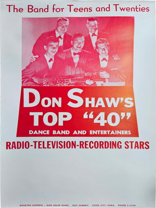 Ten Posters Advertising Nebraska Territory Bands, 1930s–1960s.