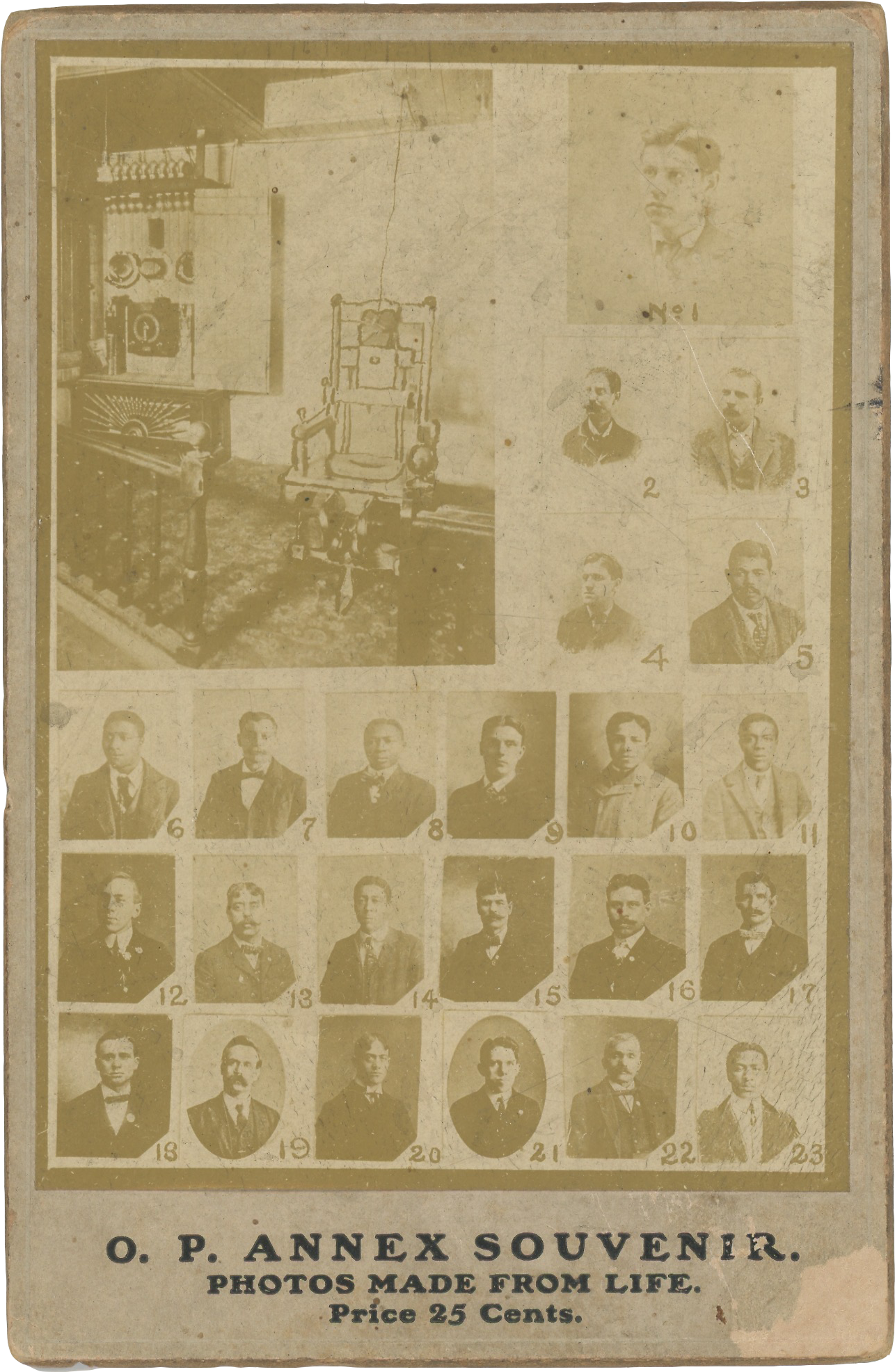 Execution Card Composite Cabinet Card of Mugshots of Prisoners Executed by Electric ...
