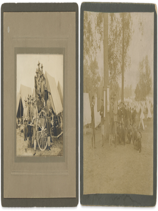 Eight Candid Photographs of Camp Life in Preparation for the Spanish-American War.