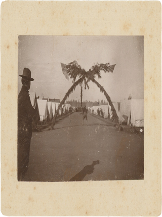 Eight Candid Photographs of Camp Life in Preparation for the Spanish-American War.