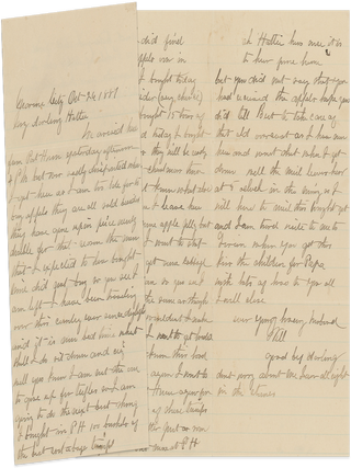 Collection of 1880s–1890s Letters between a Great Lakes Merchant Shipowner and His Wife, a Teacher in Cleveland, Who Was “humble enough to do most anything” to Settle their Debts.