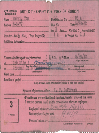 Item #List3429 Collection of Camp Harmony and Minidoka Internee Tommy Mukai, 1933–1959.....