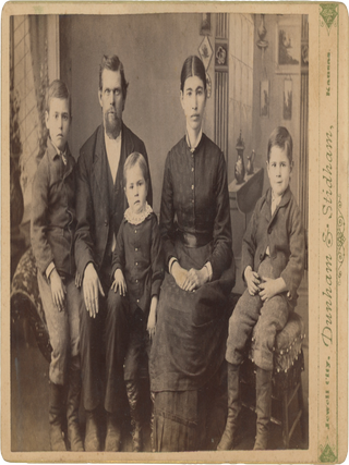 Item #List3430 Portrait of a Mixed-Race Kansan Family, c. 1885–1890.. Kansas –...