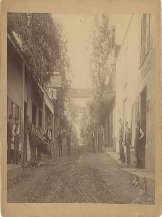 Item #List3511 Photograph of Main St., San Andreas, Showing Presidential Campaign Banners and...