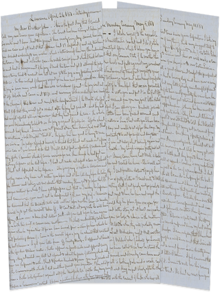 Item #List3523 Sixteen Letters to John Hall Watson from Spring 1851, Describing Financial...