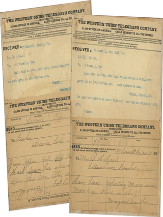 1890s Scrapbook of a Student at Mary Baldwin Seminary, Including Telegrams from Ft. D.A. Rusell, Wyoming.