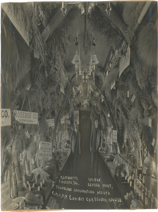 Item #List3534 Traveling Immigration Agent’s C.M. & St. P. Exhibit Car Season, 1909-1910....