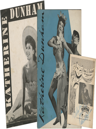 Item #List3607 Group of Three Programs, One Signed, for Productions of Katherine Dunham and Her...