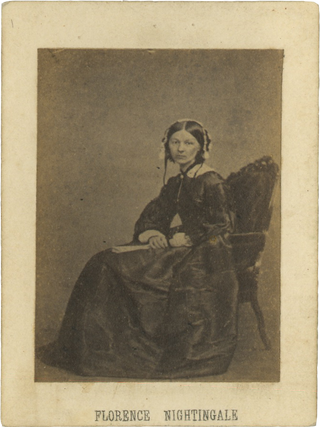 Item #List36105 Carte-de-Visite Portrait of Florence Nightingale.. Women’s History...