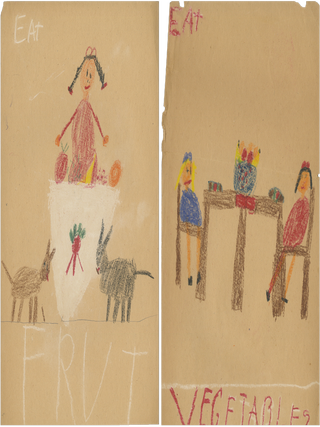 Archive of Children’s Art from Two Young Students in the Bronx, c. 1937–1945.