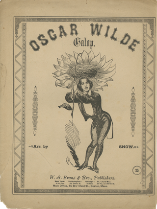 Item #List3658 Oscar Wilde Galop. Literary Ephemera – Aesthetic Movement –...