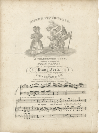 Item #List3693 Mister Punchinello! A Celebrated Glee, Composed & Arranged for the Piano Forte,...