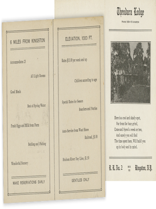 Collection of Postcards from Resorts Around the US Advertising Gentiles-Only Vacation Accommodations.