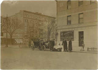 Item #List3714 Photograph of a Brass Era Car Accident on Cathedral Parkway.. Automobile...