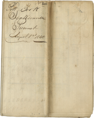 Three Poll Books from the 1842 Illinois Election from Jacksonville, a Whig Stronghold, Showing a Decisive Loss for Thomas Ford.