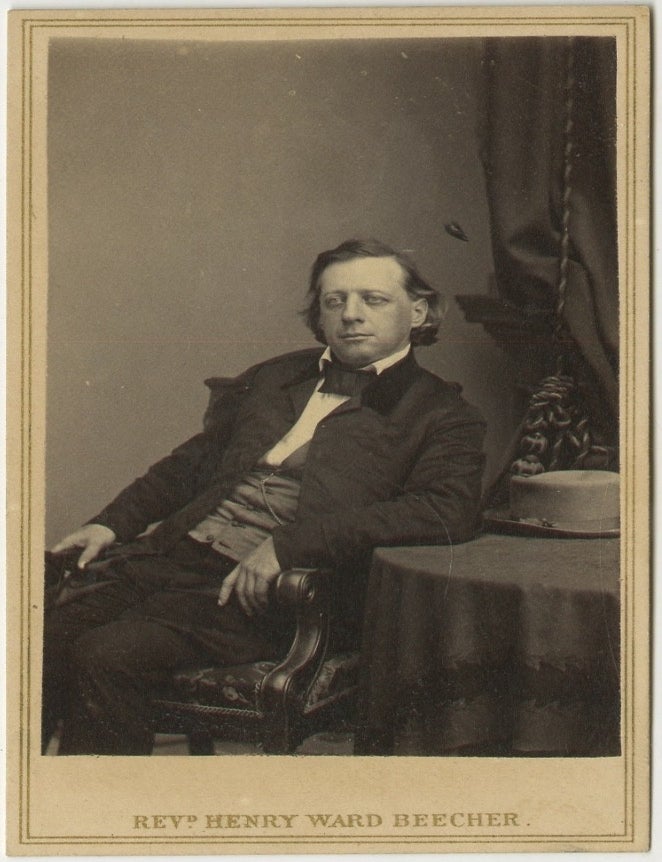 Item #List3801 Carte de Visite Portrait of Henry Ward Beecher. Abolition &ndash; Civil War &ndash; Clergy &ndash; Carte De Visite Photography, Henry Ward Beecher.