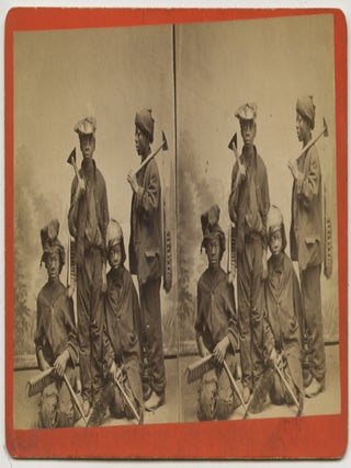 Item #List3808 Stereoview Photograph of African American Child Chimney Sweeps in Savannah....