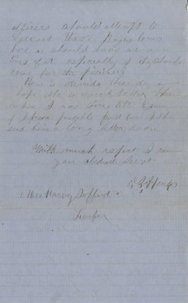 Free-State Kansas Letter Written from Lawrence, Warning Kansas that “mark me, it never will be a slave state until thousands have taken claims six feet by two,” 1850s.