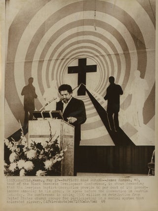 Item #List3812 Press Photograph of James Forman Delivering the &ldquo;Black Manifesto&rdquo; at the...