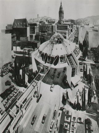 Item #List38123 Press Photo of a 1954 Artist&rsquo;s Rendering of a Possible Monorail Terminal in San...