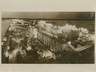 Item #List38124 1935 Aerial Night Photograph of the TVA’s Wheeler Dam Under Construction. Water...