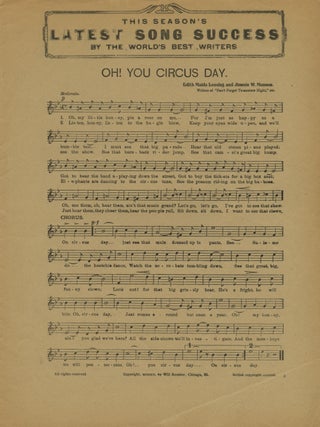 Special Song Book of the Buffalo Bill&rsquo;s Wild West Combined With Pawnee Bill&rsquo;s Great Far East.