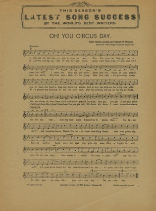 Special Song Book of the Buffalo Bill’s Wild West Combined With Pawnee Bill’s Great Far East.