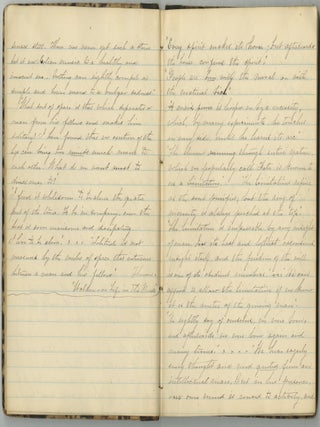 Notebook of a Student at Opheleton Seminary in Plainfield, New Jersey, Documenting Her Reading Habits and Friendships, 1863&ndash;1868.
