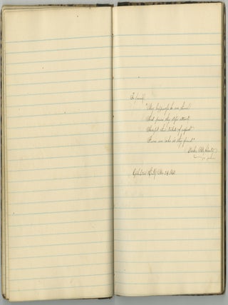 Notebook of a Student at Opheleton Seminary in Plainfield, New Jersey, Documenting Her Reading Habits and Friendships, 1863&ndash;1868.
