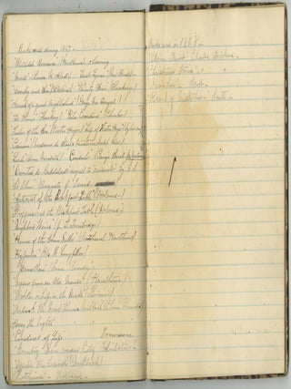 Notebook of a Student at Opheleton Seminary in Plainfield, New Jersey, Documenting Her Reading Habits and Friendships, 1863&ndash;1868.