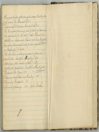 Notebook of a Student at Opheleton Seminary in Plainfield, New Jersey, Documenting Her Reading Habits and Friendships, 1863&ndash;1868.