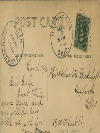 Real Photo Postcard of &ldquo;The Little Band of Workers&rdquo; at First Christian Church, Oak Harbor, Ohio.