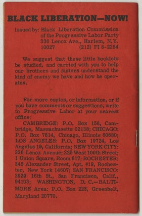 BLACK LIBERATION — NOW!