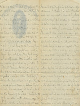 Five-Page Union Soldier&rsquo;s Account of the Battle of Bolivar Heights, with Hand-Drawn Map of the Action, Written on Patriotic Washington Stationery.