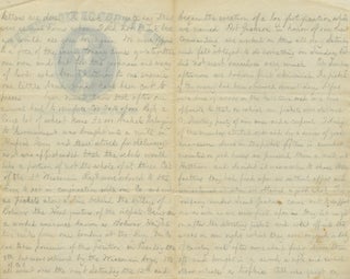 Five-Page Union Soldier’s Account of the Battle of Bolivar Heights, with Hand-Drawn Map of the Action, Written on Patriotic Washington Stationery.