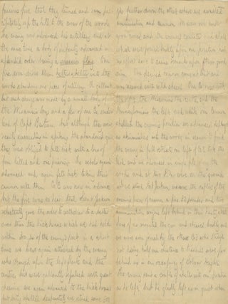 Five-Page Union Soldier&rsquo;s Account of the Battle of Bolivar Heights, with Hand-Drawn Map of the Action, Written on Patriotic Washington Stationery.
