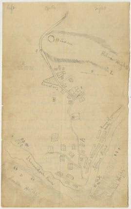 Five-Page Union Soldier’s Account of the Battle of Bolivar Heights, with Hand-Drawn Map of the Action, Written on Patriotic Washington Stationery.