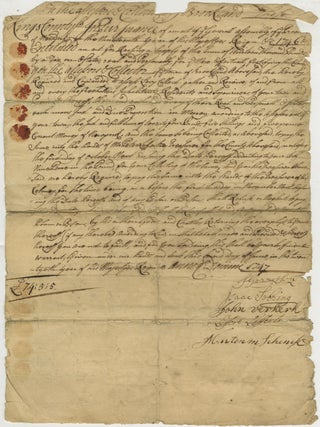 Item #List3854 Two 1747 Brookland, Kings County, New York Tax Warrant, Together with a 1789&ndash;90...